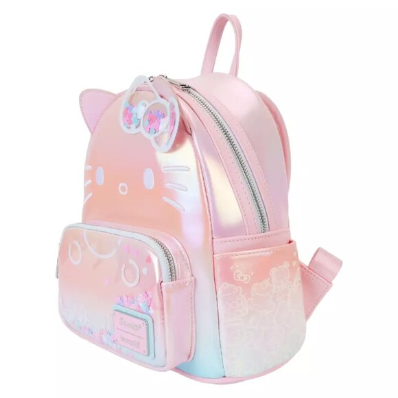 Hello Kitty Loungefly Sanrio 50th Anniversary Clear Pink Mini Backpack NWT - Picture 9 of 12